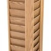 10-Tiered Magazine Floor Stands, 8.5"w, 40 Pockets, Rotating - Light Oak -LuxeDisplay Shop wdflsp40lo.rw preview
