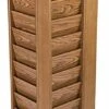 10-Tiered Magazine Floor Stands, 8.5"w, 40 Pockets, Rotating - Medium Oak -LuxeDisplay Shop wdflsp40mo.rw preview
