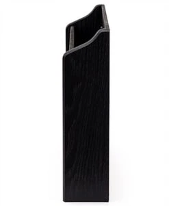 15” Wide Hanging File Holder, Wooden Single Pocket, Wall Mount, HIPAA Compliant -LuxeDisplay Shop wdhc15bk.ra1 preview