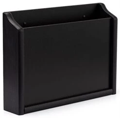 15” Wide Hanging File Holder, Wooden Single Pocket, Wall Mount, HIPAA Compliant