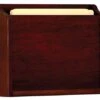 15”w Hanging File Holder, Single Pocket, Wall Mount, HIPAA Compliant - Mahogany