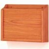 15”w Hanging File Holder, Single Pocket, Wall Mount, HIPAA Compliant - Medium Oak -LuxeDisplay Shop wdhc15mo.rw preview