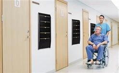 14”w Hanging File Holder, 5-Tiered, Wall Mount, HIPAA Compliant - Black -LuxeDisplay Shop wdhc36bk.ra6 preview