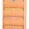 14”w Hanging File Holder, 5-Tiered, Wall Mount, HIPAA Compliant - Light Oak