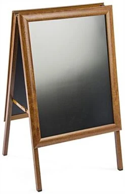 22 X 28 Sidewalk Sign, Double Sided With 2 PVC Lenses – Faux Wood -LuxeDisplay Shop wdsnf28af.ra1 preview