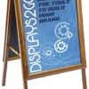 22 X 28 Sidewalk Sign, Double Sided With 2 PVC Lenses – Faux Wood -LuxeDisplay Shop wdsnf28af.rw preview