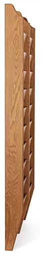 10-Tiered Wood Magazine Wall Rack, 8.5"w, 20 Pockets - Medium Oak 7 10-Tiered Wood Magazine Wall Rack, 8.5"w, 20 Pockets - Medium Oak - Image 5