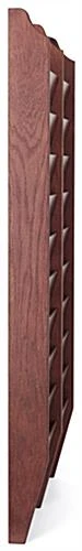 10-Tiered Wood Magazine Wall Rack, 8.5"w, 20 Pockets - Mahogany 7 10-Tiered Wood Magazine Wall Rack, 8.5"w, 20 Pockets - Mahogany - Image 5