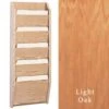 14”w Hanging File Holder, 5-Tiered, Slanted Pockets, Wall Mount, Wood Construction