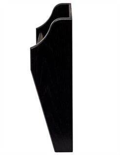 14”w Hanging File Holder, Single Pocket, Wall Mount, Slanted Front, Wood Construction -LuxeDisplay Shop wftl1bk.ra2 preview