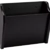 14”w Hanging File Holder, Single Pocket, Wall Mount, Slanted Front, Wood Construction -LuxeDisplay Shop wftl1bk.rw preview