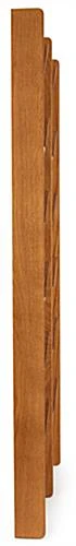 6-Tiered Wood Literature Wall Rack, 4"/8.5"w, 12-24 Pockets - Medium Oak 7 6-Tiered Wood Literature Wall Rack, 4"/8.5"w, 12-24 Pockets - Medium Oak - Image 5