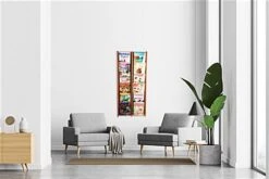 6-Tiered Wood Literature Wall Rack, 4"/8.5"w, 12-24 Pockets - Medium Oak 15 6-Tiered Wood Literature Wall Rack, 4"/8.5"w, 12-24 Pockets - Medium Oak -LuxeDisplay Shop wmac2r12mo.ra6 preview