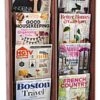 6-Tiered Wood Literature Wall Rack, 4"/8.5"w, 12-24 Pockets - Mahogany -LuxeDisplay Shop wmac2r12rm.rw preview