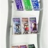 3-Tiered Metal Wall Literature Rack, 4"/8.5"w, 6-9 Pockets, Curved - Silver -LuxeDisplay Shop wmlh4518.rw preview
