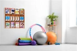 2-Tiered Wood Literature Wall Rack, 4"/8.5"w, 12-24 Pockets - Medium Oak -LuxeDisplay Shop wmlm12mo.ra7 preview