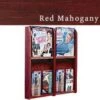 2-Tiered Wood Literature Wall Rack, 4"/8.5"w, 4-8 Pockets - Mahogany 1 2-Tiered Wood Literature Wall Rack, 4"/8.5"w, 4-8 Pockets - Mahogany -LuxeDisplay Shop wmlm4rm