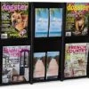 2-Tiered Wood Literature Wall Rack, 4"/8.5"w, 6-12 Pockets - Black -LuxeDisplay Shop wmlm6bk.rw preview