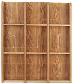 3-Tiered Wood Literature Wall Rack, 4"/8.5"w, 9-18 Pockets - Medium Oak 12 3-Tiered Wood Literature Wall Rack, 4"/8.5"w, 9-18 Pockets - Medium Oak -LuxeDisplay Shop wmlm9mo.ra3 preview