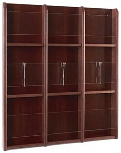 3-Tiered Wood Literature Wall Rack, 4"/8.5"w, 9-18 Pockets - Mahogany 11 3-Tiered Wood Literature Wall Rack, 4"/8.5"w, 9-18 Pockets - Mahogany -LuxeDisplay Shop wmlm9rm.ra2 preview