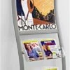 24x36 Wall Poster Frame W/ Literature Holder, 4"/8.5"w, 4-8 Pockets, Curved - Silver -LuxeDisplay Shop wmnsp7924.rw preview