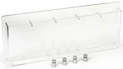 5 Pocket Acrylic Brochure Holder For Poster Stand, 4"/8.5"w, Silver Standoffs - Clear -LuxeDisplay Shop wmsobro5pk.ra2 preview