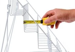 6-Tiered Wire Literature Rack, 4/8.5"w, Tabletop, Header - White -LuxeDisplay Shop wrc6t18wt.ra3 preview