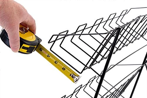 5-Tiered Wire Literature Floor Stand, Open Shelves, Sign Clip, 22.5 X 44.5 - Black 9 5-Tiered Wire Literature Floor Stand, Open Shelves, Sign Clip, 22.5 X 44.5 - Black - Image 7