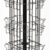 4-Tier Wire Brochure Floor Stand, 4"w, 32 Pockets, Rotating, Header Clip - Black -LuxeDisplay Shop wsfb432.ra1 preview