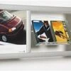 (2) 24 X 18 Wall Poster Frames With Literature Holder, 4"/8.5"w, 2-4 Pockets - Silver -LuxeDisplay Shop wstgn181.rw preview