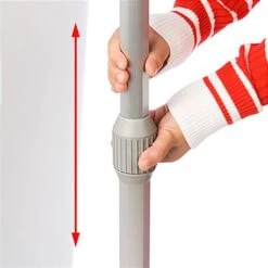 Outdoor Banner Stand With Adjustable Height & Width, Fillable Base - Gray -LuxeDisplay Shop yb3979m2.ra2 preview