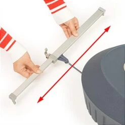 Outdoor Banner Stand With Adjustable Height & Width, Fillable Base - Gray -LuxeDisplay Shop yb3979m2.ra3 preview