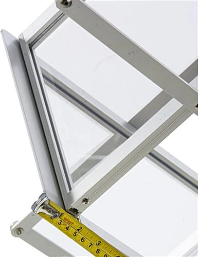 5-Pocket Portable Lit Floor Stand W/ Soft Case, 2-Sided, Adjustable, 10"w - Silver 5 5-Pocket Portable Lit Floor Stand W/ Soft Case, 2-Sided, Adjustable, 10"w - Silver - Image 3