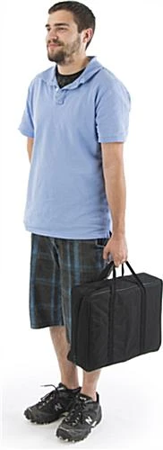 5-Pocket Portable Lit Floor Stand W/ Soft Case, 2-Sided, Adjustable, 10"w - Silver 8 5-Pocket Portable Lit Floor Stand W/ Soft Case, 2-Sided, Adjustable, 10"w - Silver - Image 6